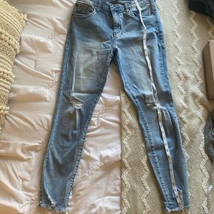 Light wash jeans